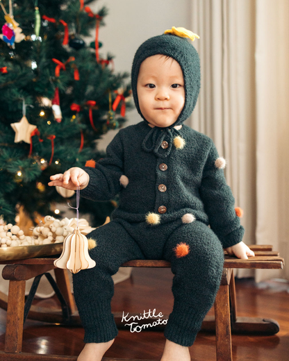 The Christmas Tree Onesie bodysuit with Hat